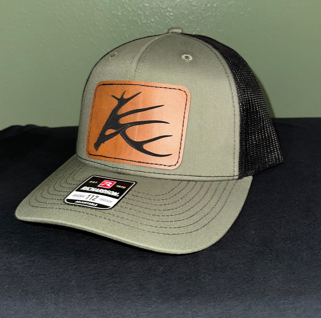 Custom wood/leather patch hats