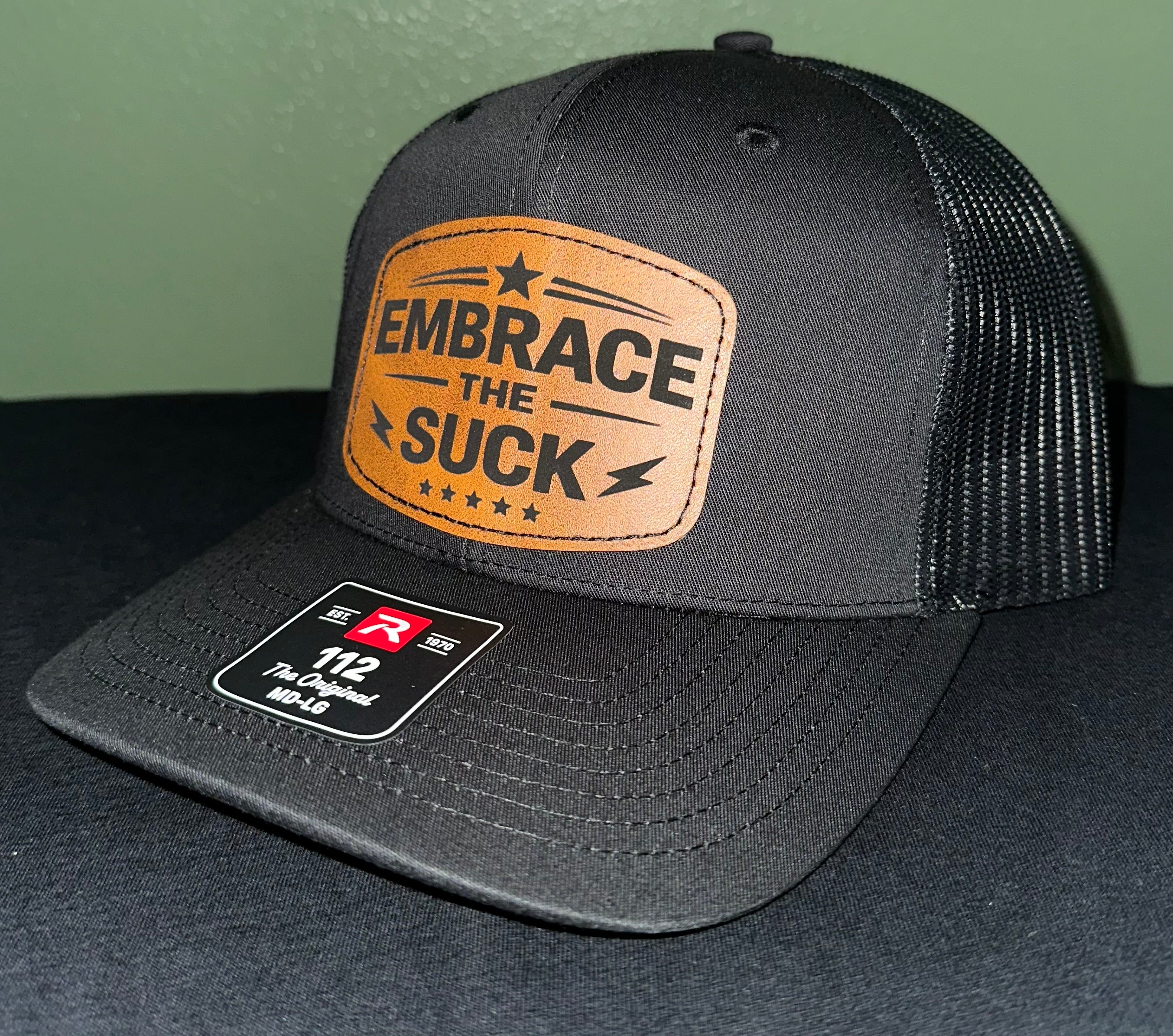 Custom wood/leather patch hats