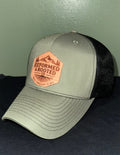 Custom wood/leather patch hats